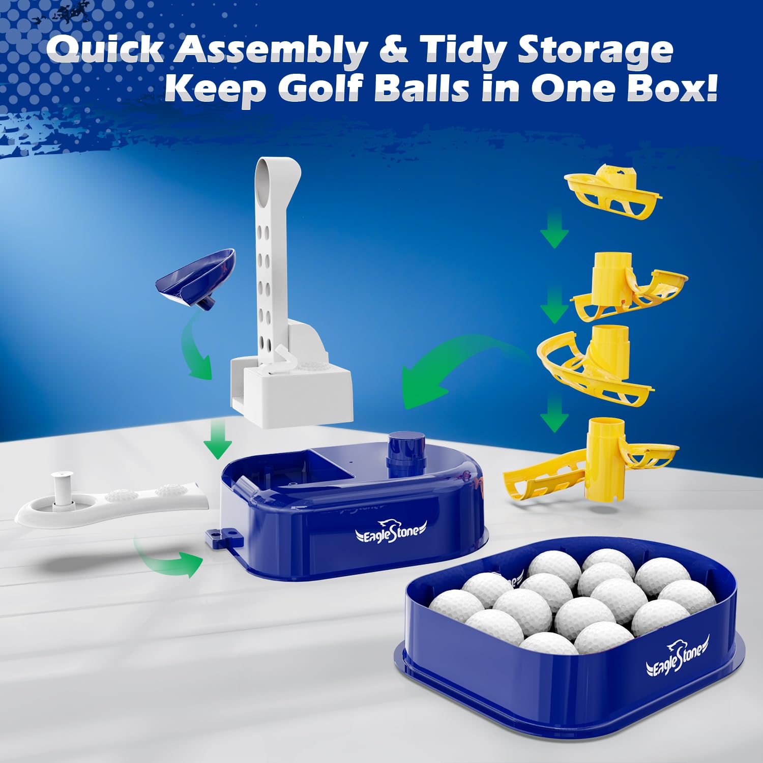EagleStone indoor setup shows compact toy suitable for living rooms.