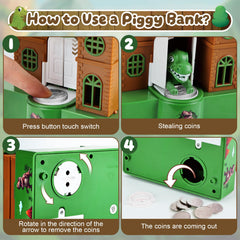 Eaistose piggy bank ABS plastic close-up shows safe kid-friendly build