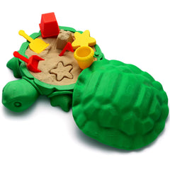 EAMC XHXX mini turtle sandbox on a desk, inviting calm focus and creative play.