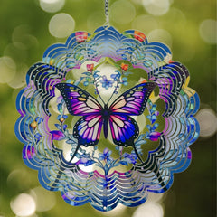 Eandisom butterfly wind spinner 12-inch adds color and motion to outdoor gardens.