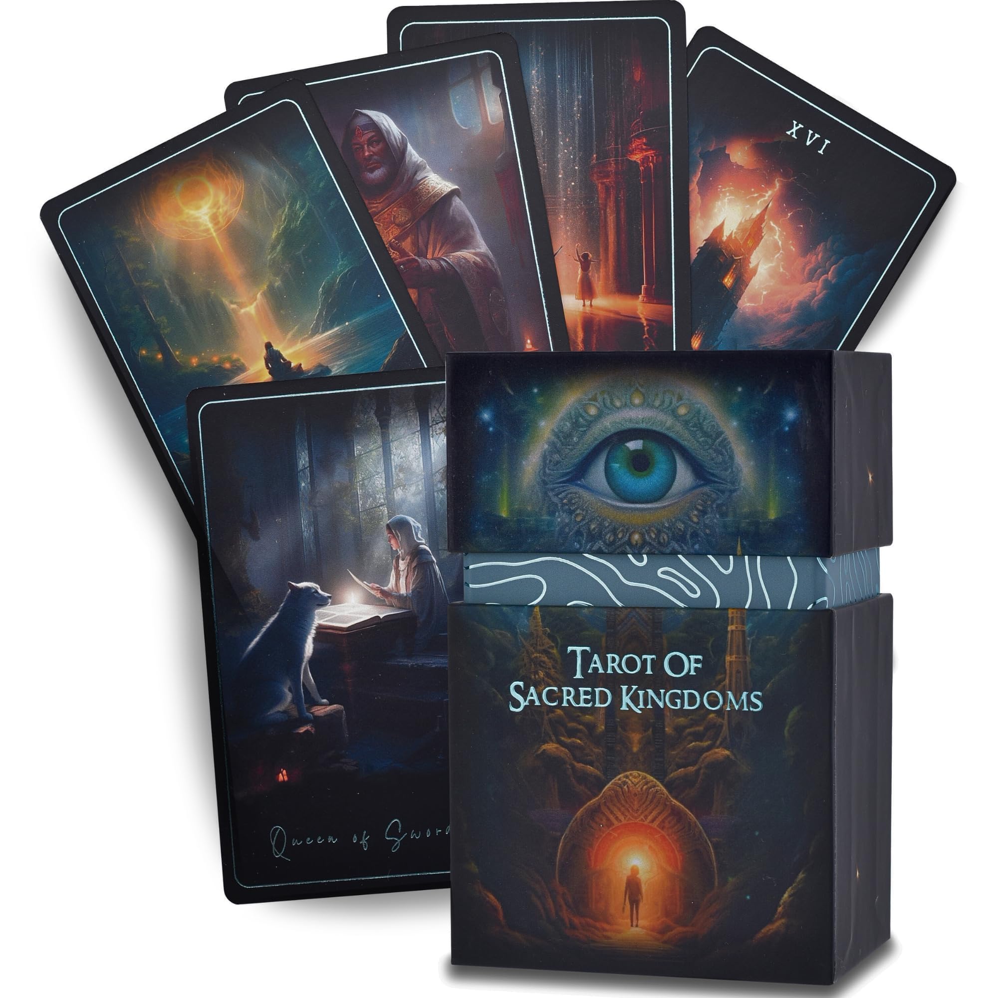 Earth Moon Magick Luxe Packaging Blue Foil box suitable for gifting