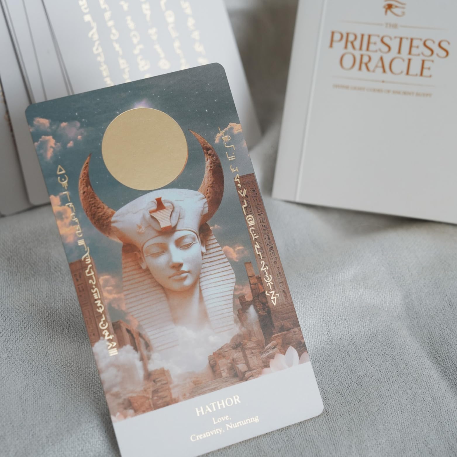Ritual-altar card from the Priestess deck demonstrating altar-focused practice