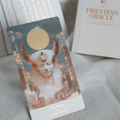 Ritual-altar card from the Priestess deck demonstrating altar-focused practice