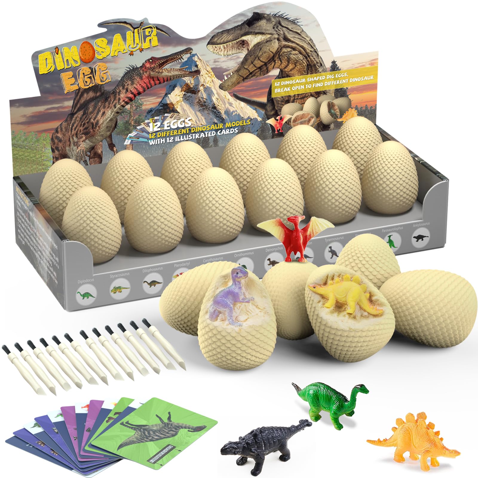Earth'sCODE dinosaur eggs pack for hands-on archaeology play and discovery.