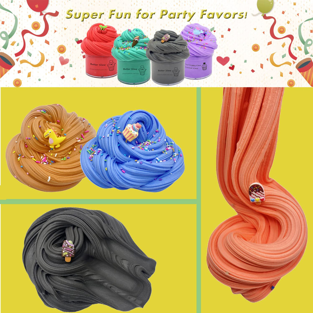 Close-up of EASYCITY Butter Slime Kit texture showing stretch and crunch