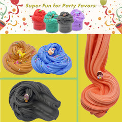 Close-up of EASYCITY Butter Slime Kit texture showing stretch and crunch