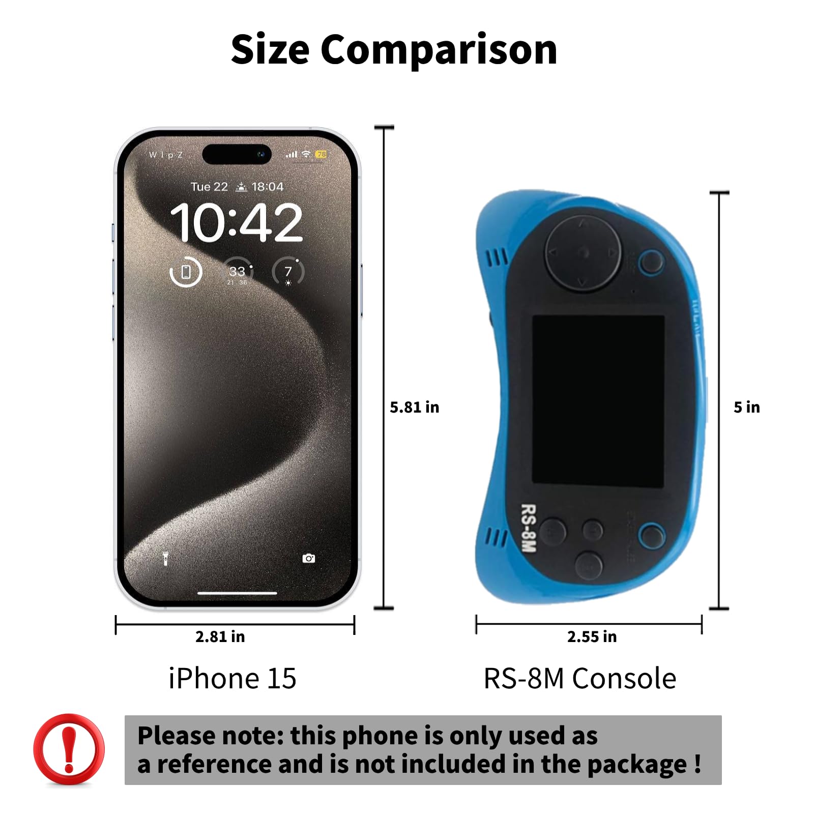 EASEGMER 16 Bit Kids Handheld blue screen with 2.5-inch HD display for clear visuals