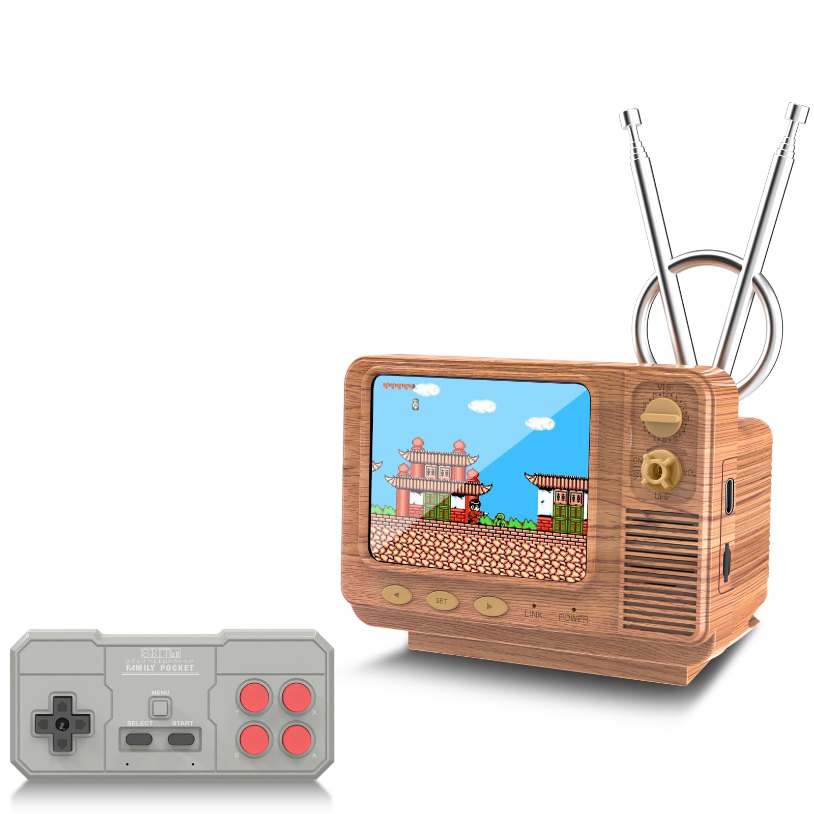 Easegmer retro console compact design for portable gaming on the go.