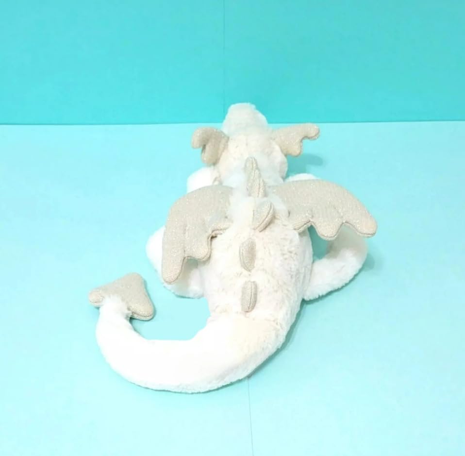 EASELR 12-Inch White Dragon closeup of fabric texture and stitching