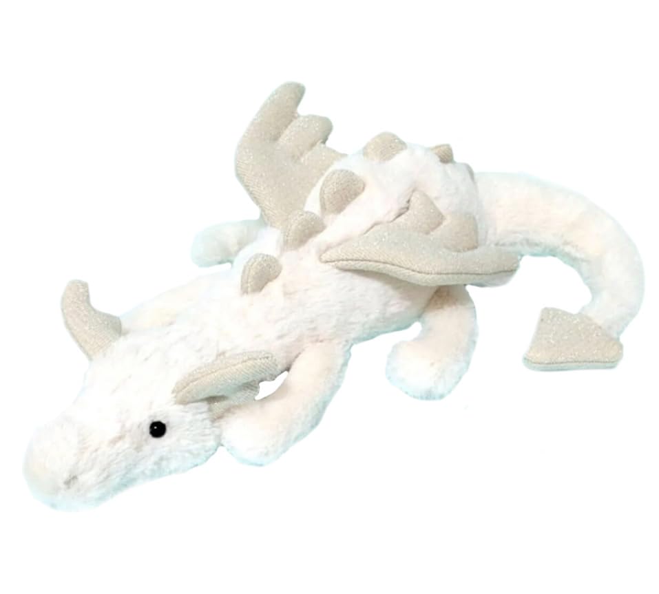 EASELR 12-Inch White Dragon plush face detail for cozy hugs