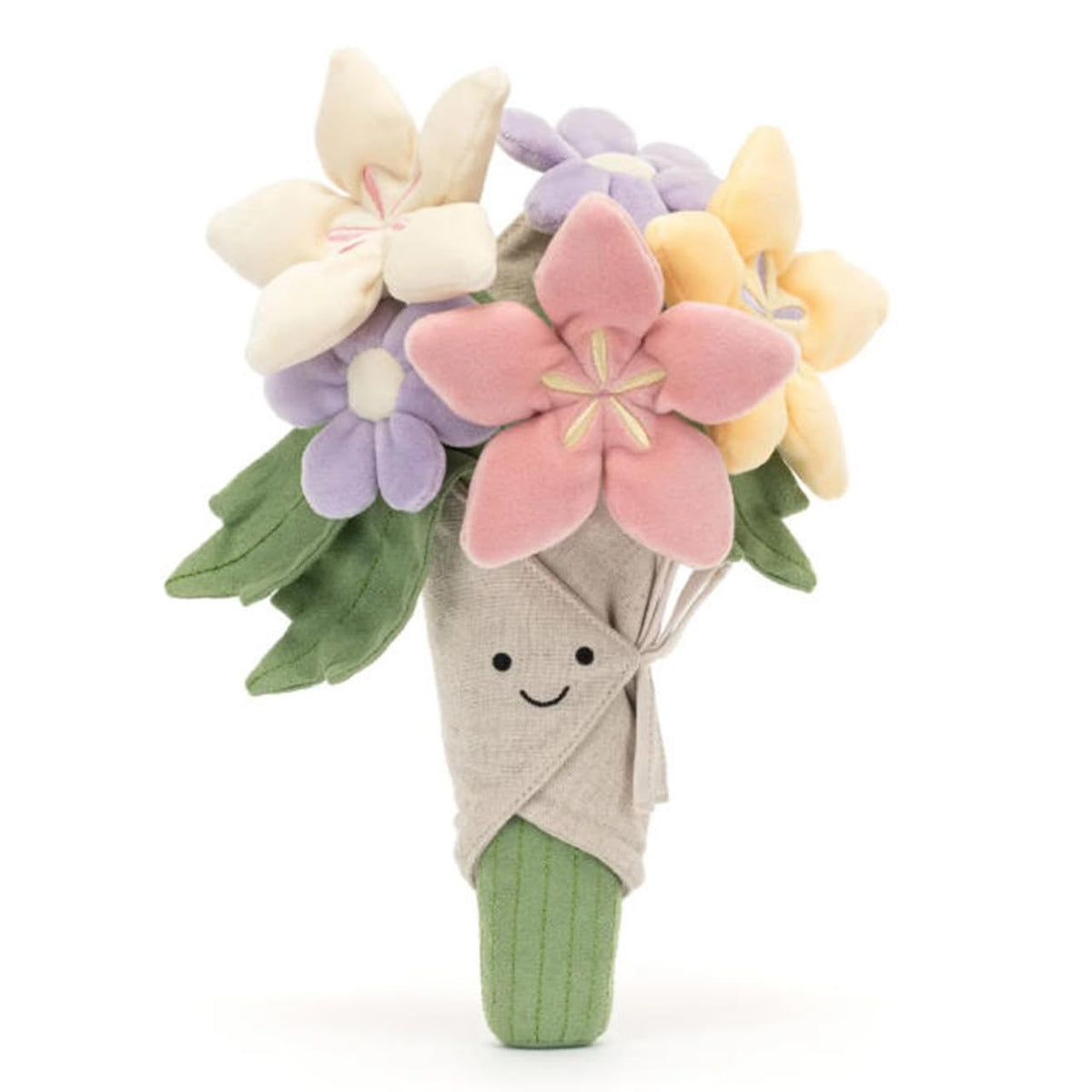 EASELR bouquet plush with smiling face, a soft cuddle buddy for kids.