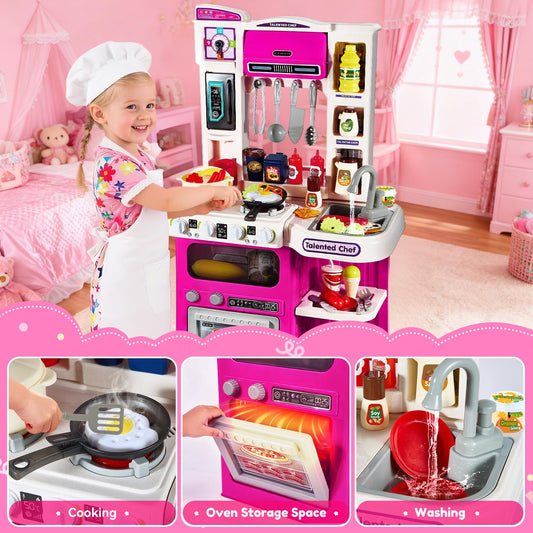 Easface kitchen playset sink showing water circulation for washing dishes