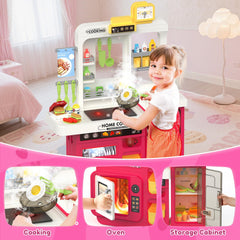 Easface Kids Kitchen Playset sprayer mist feature adds sensory play time.