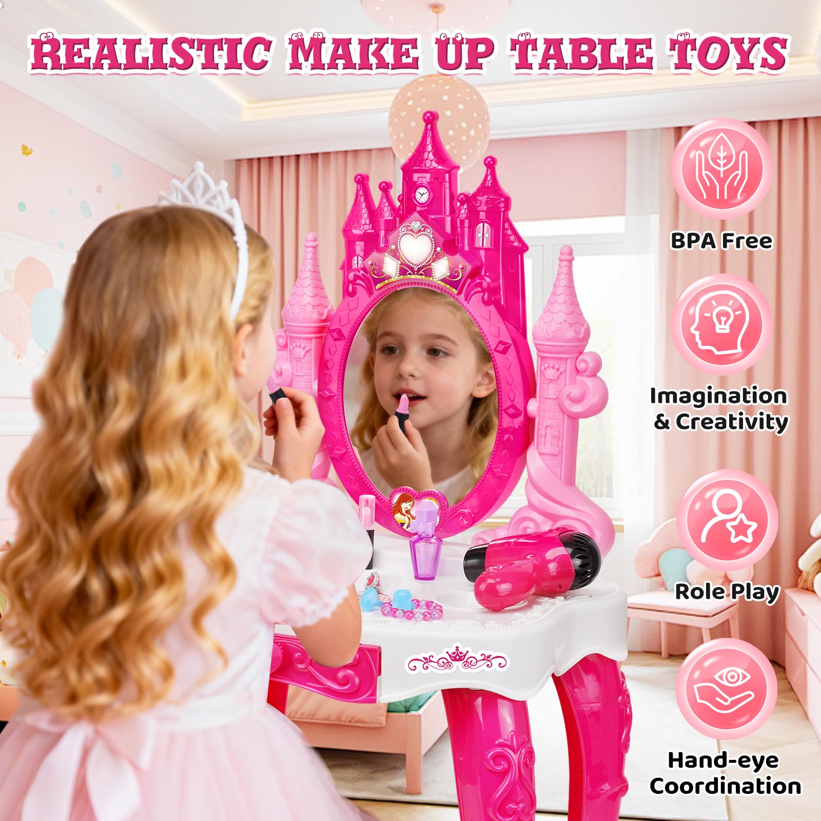Easface BPA-free plastic construction offers safe, durable playtime.