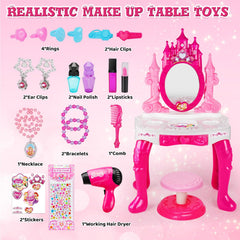 Easface heart-button mirror lights and music spark princess mood.