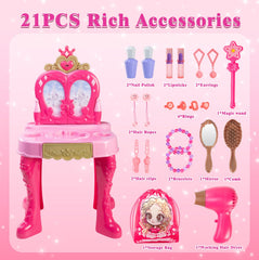 Easface vanity mirror with auto-open close adding magical moments to playtime