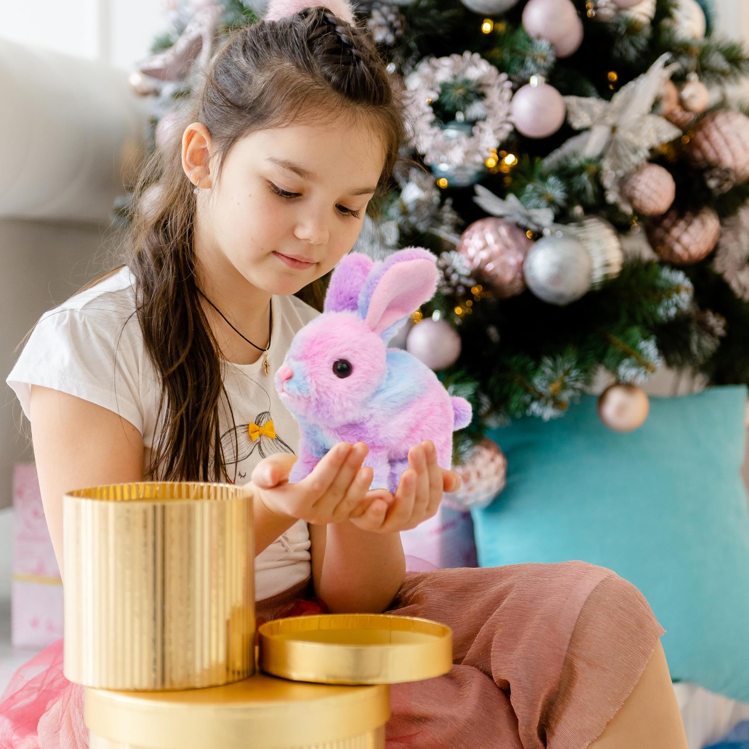 Easfan rabbit battery compartment on tummy powers hopping features