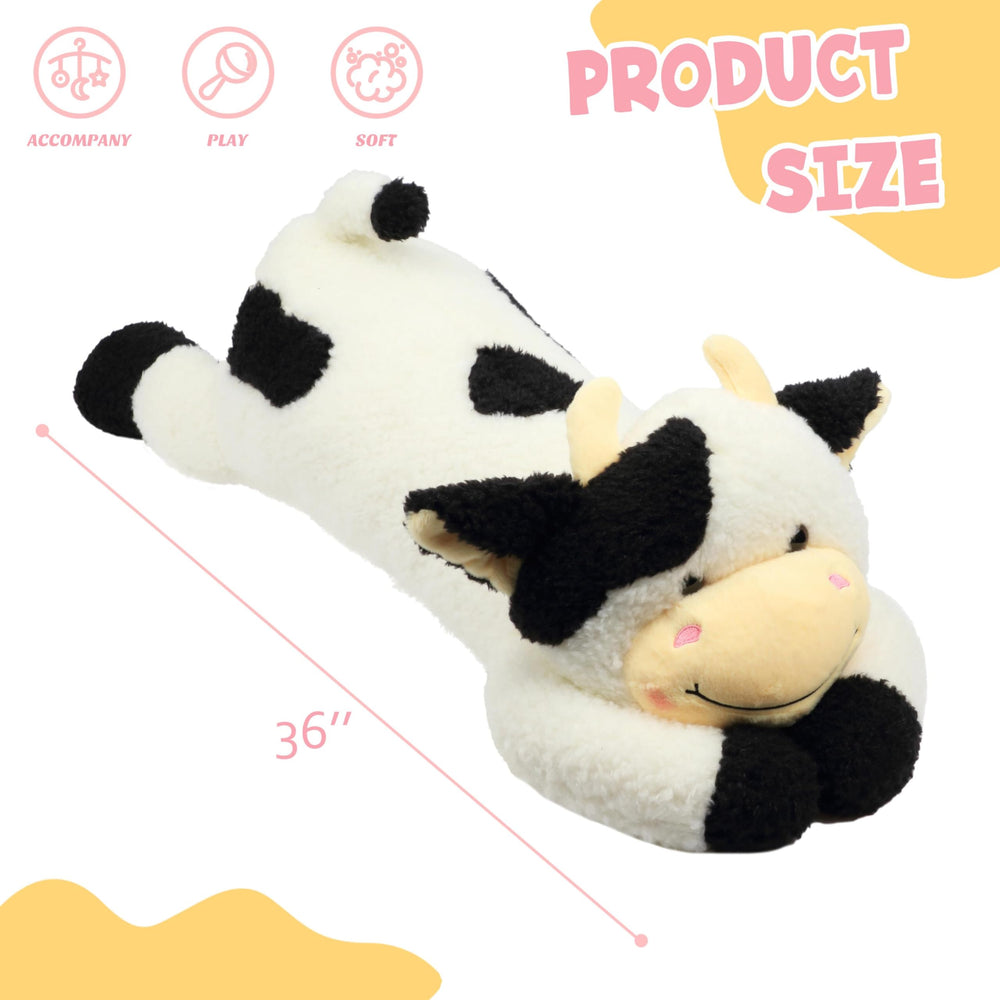 Easfan cow plush pillow with removable cover makes cleaning simple and quick.
