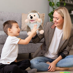 Easfan Hedgehog hand puppet shown as a delightful gift for kids.