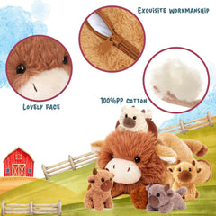 Easfan Highland Cow fabric machine washable for easy cleaning