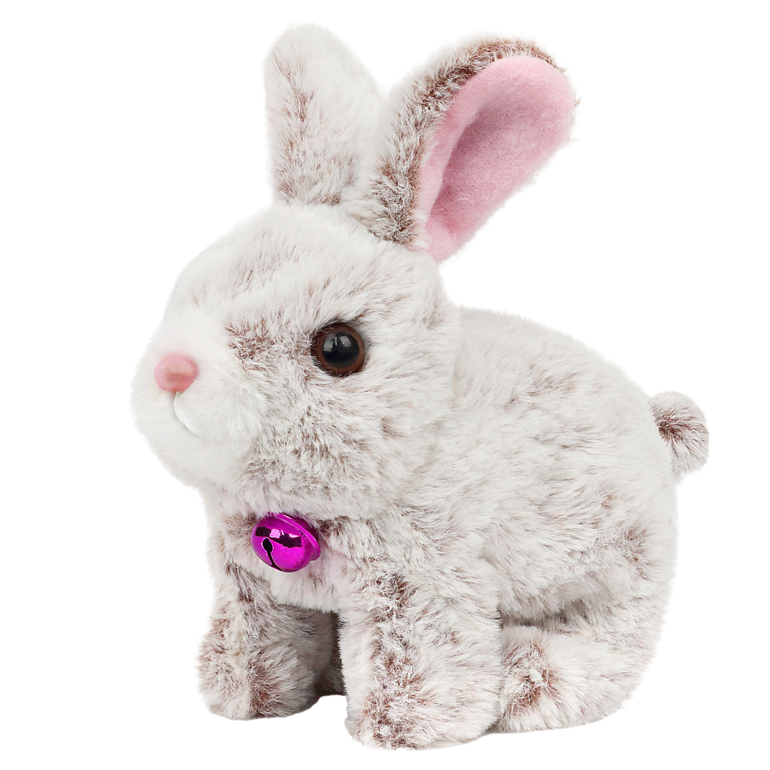 Easfan Hopping Bunny Grey face close-up for engaging toddler play.