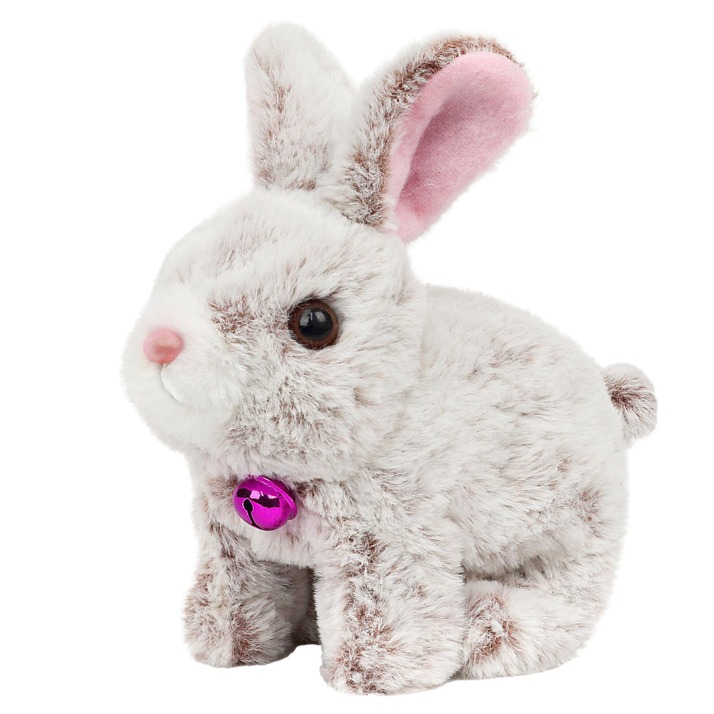 Easfan Hopping Bunny Grey face close-up for engaging toddler play.