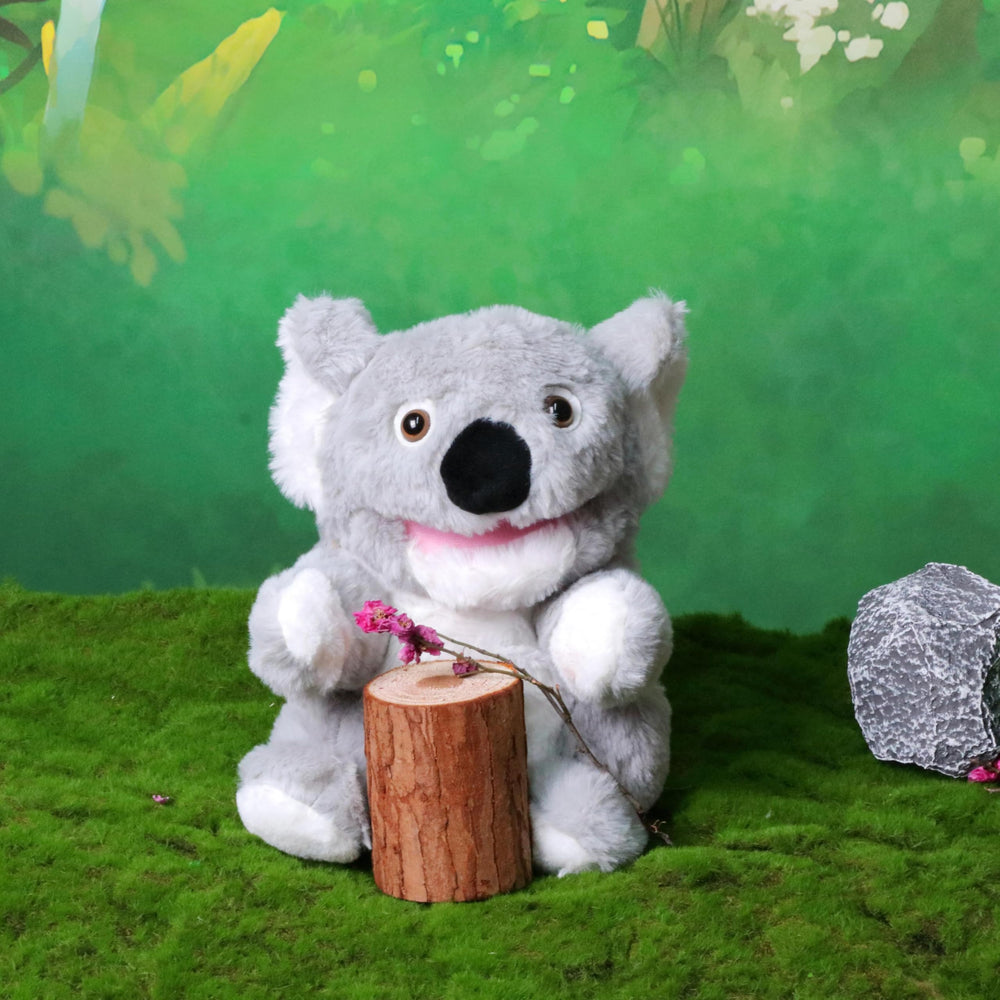 Gift-ready Easfan Koala puppet, ideal for Christmas or birthday.