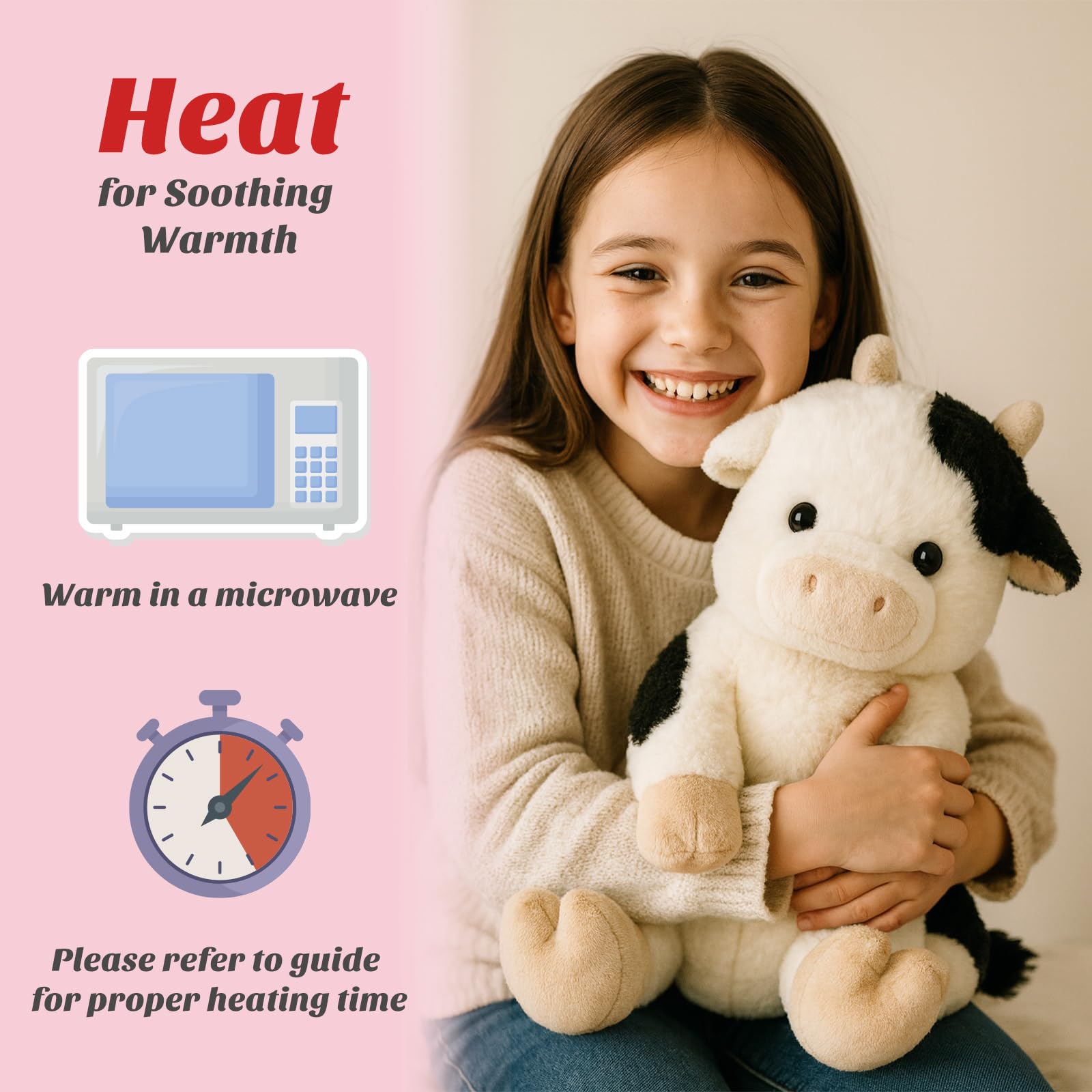 Easfan lavender-scented cow plush creates a calming bedtime atmosphere.