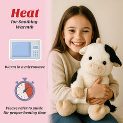 Easfan lavender-scented cow plush creates a calming bedtime atmosphere.