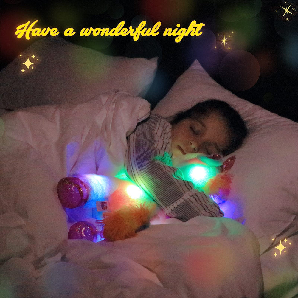 Easfan LED unicorn plush back-light reveals cuddly companion for bedtime routines