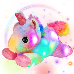 Easfan LED unicorn plush light-on creates soft nighttime ambiance for kids