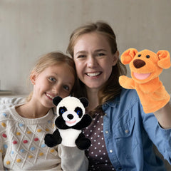 Delightful Easfan Panda hand puppet as a gift display