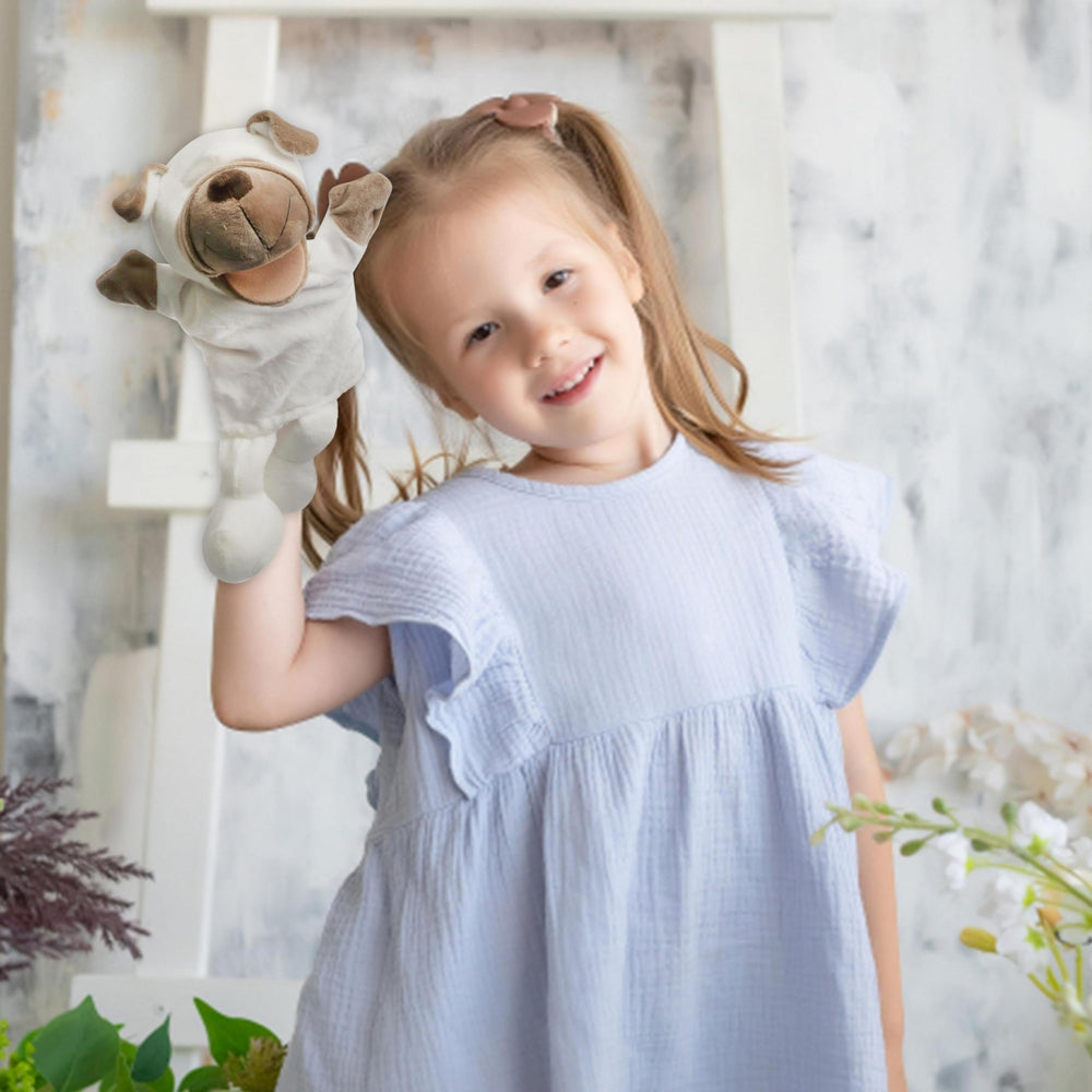 Easfan puppy hand puppet inspires imaginative storytelling during playtime