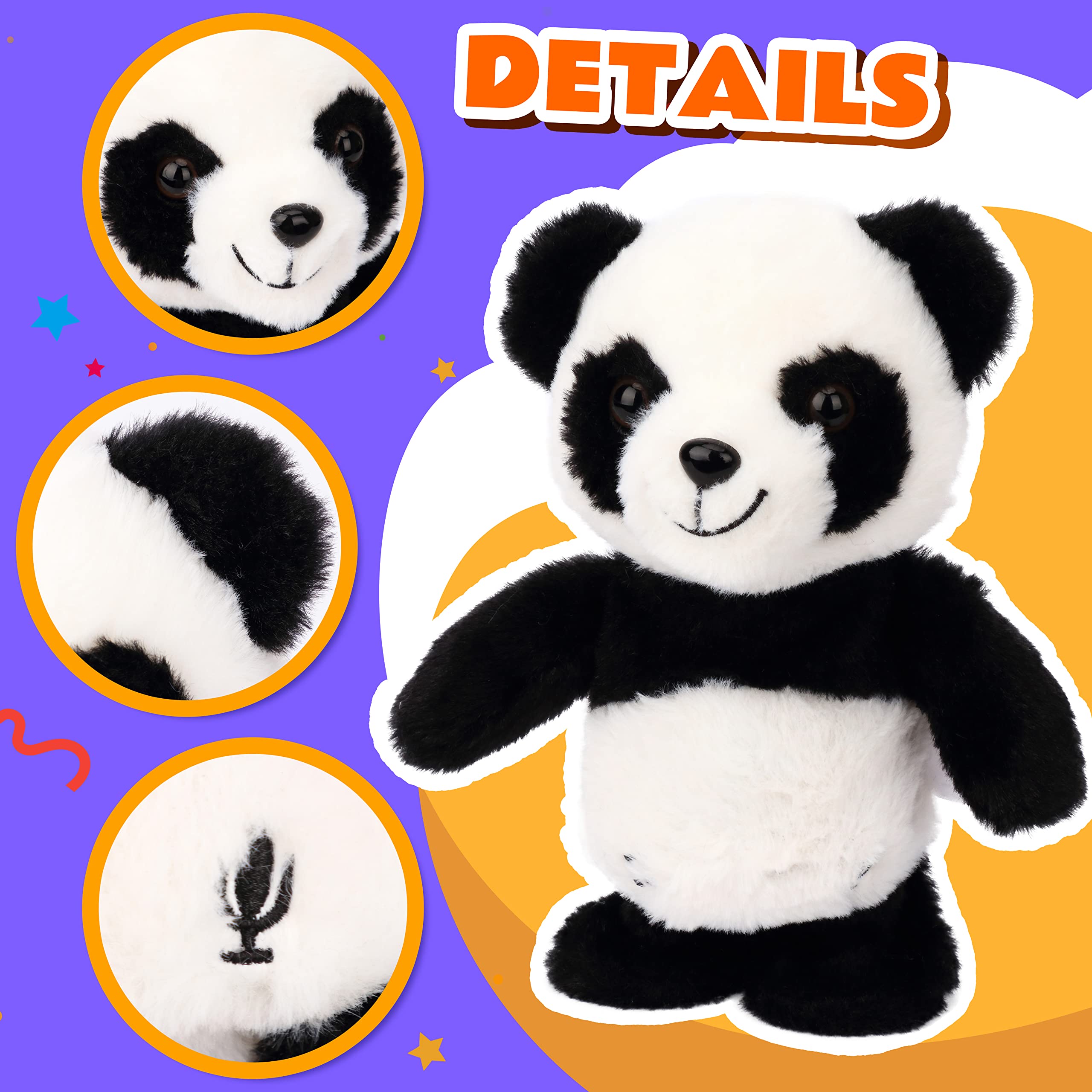 Easfan Talking Panda enhances playtime with interactive features.