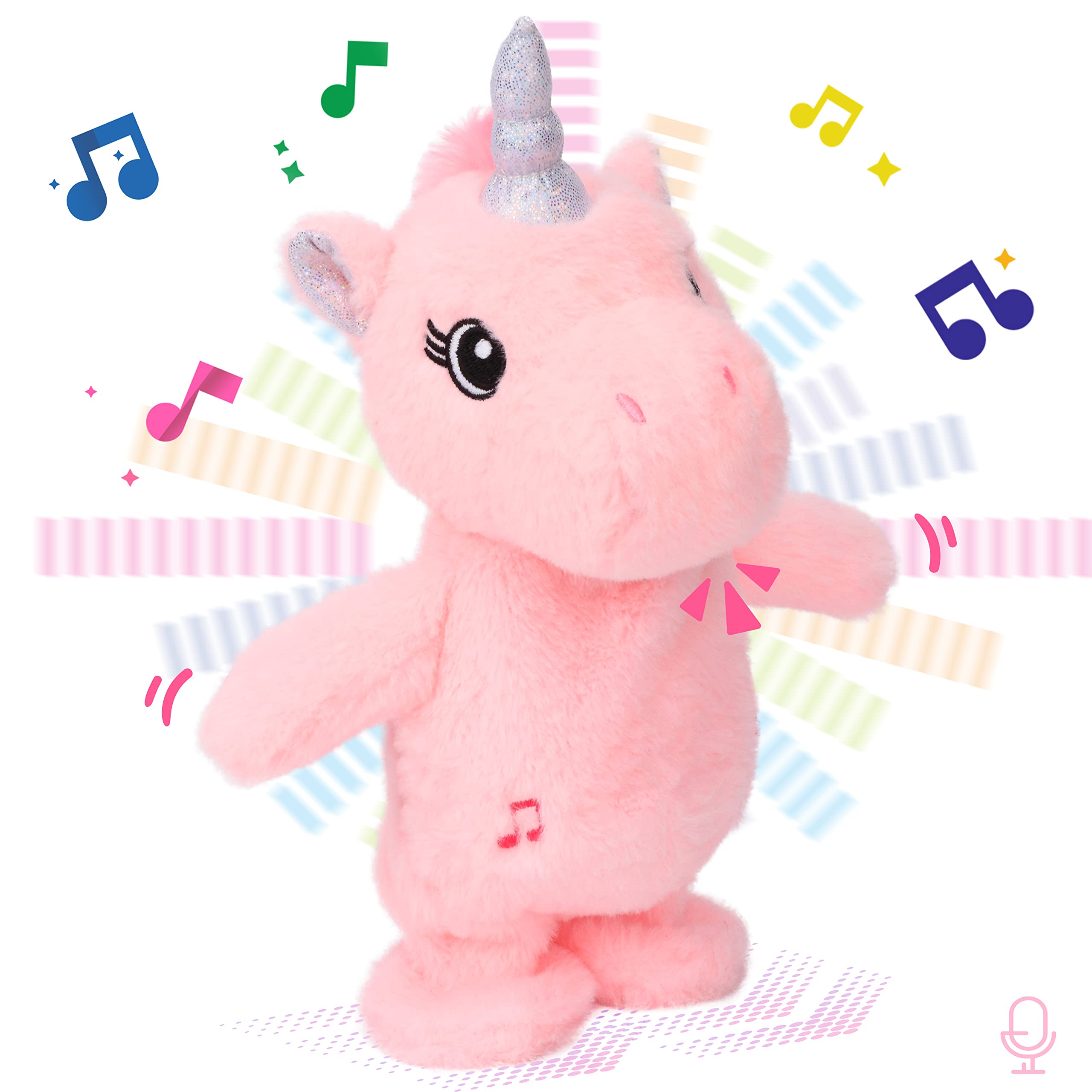 Easfan talking unicorn repeats your words for playful storytelling.
