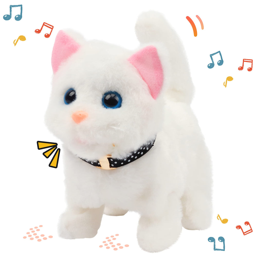 Easfan Walking Kitty plush toy front view sparks imaginative play