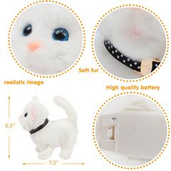 Easfan Walking Kitty head nod animation adds realism for kids