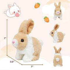 Easfan rabbit stands about seven inches high for small hands.