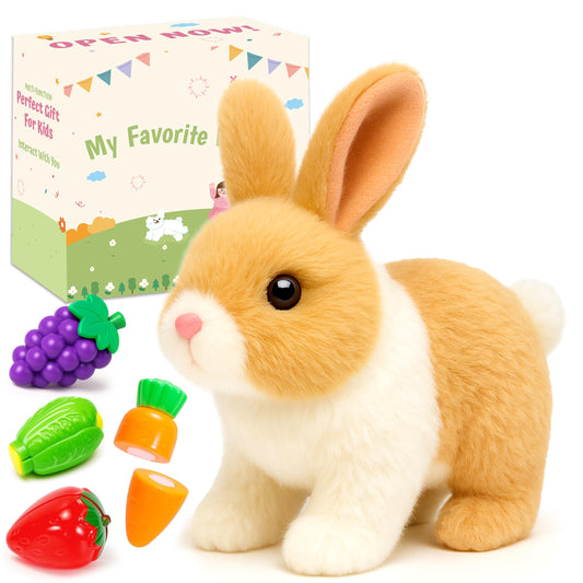 Easfan Walking Rabbit toy hops across the floor for engaging play.