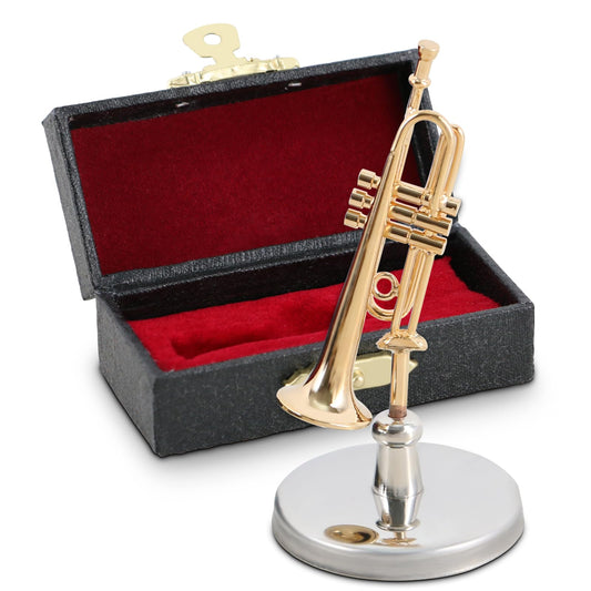 Eastrock Mini Trumpet Model in velvet-lined display box for decor