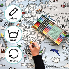 eatsleepdoodle artist set 20 markers double-ended close-up showing fine and broad tips