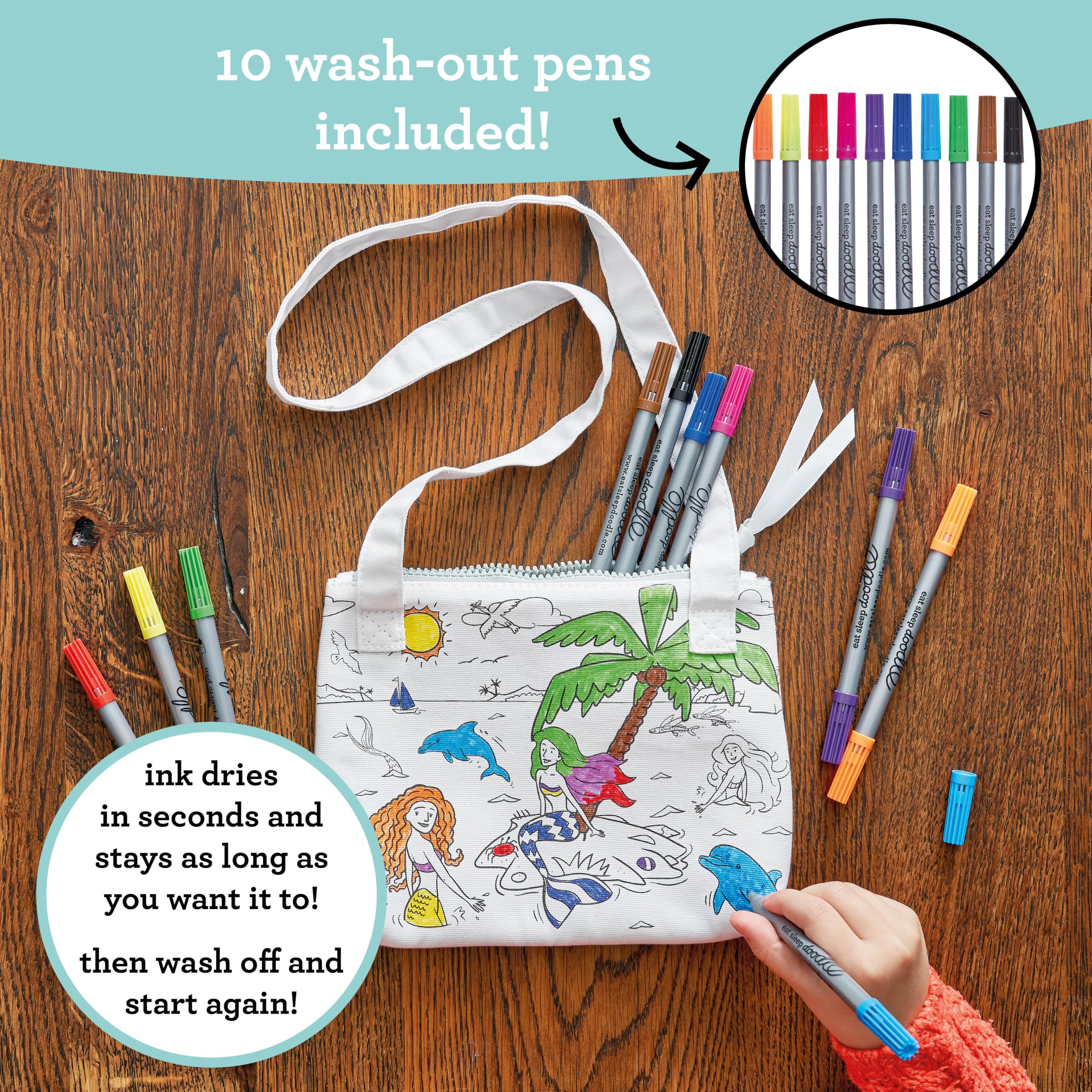 eatsleepdoodle colorable pattern surface invites kids to design unique mermaid motifs