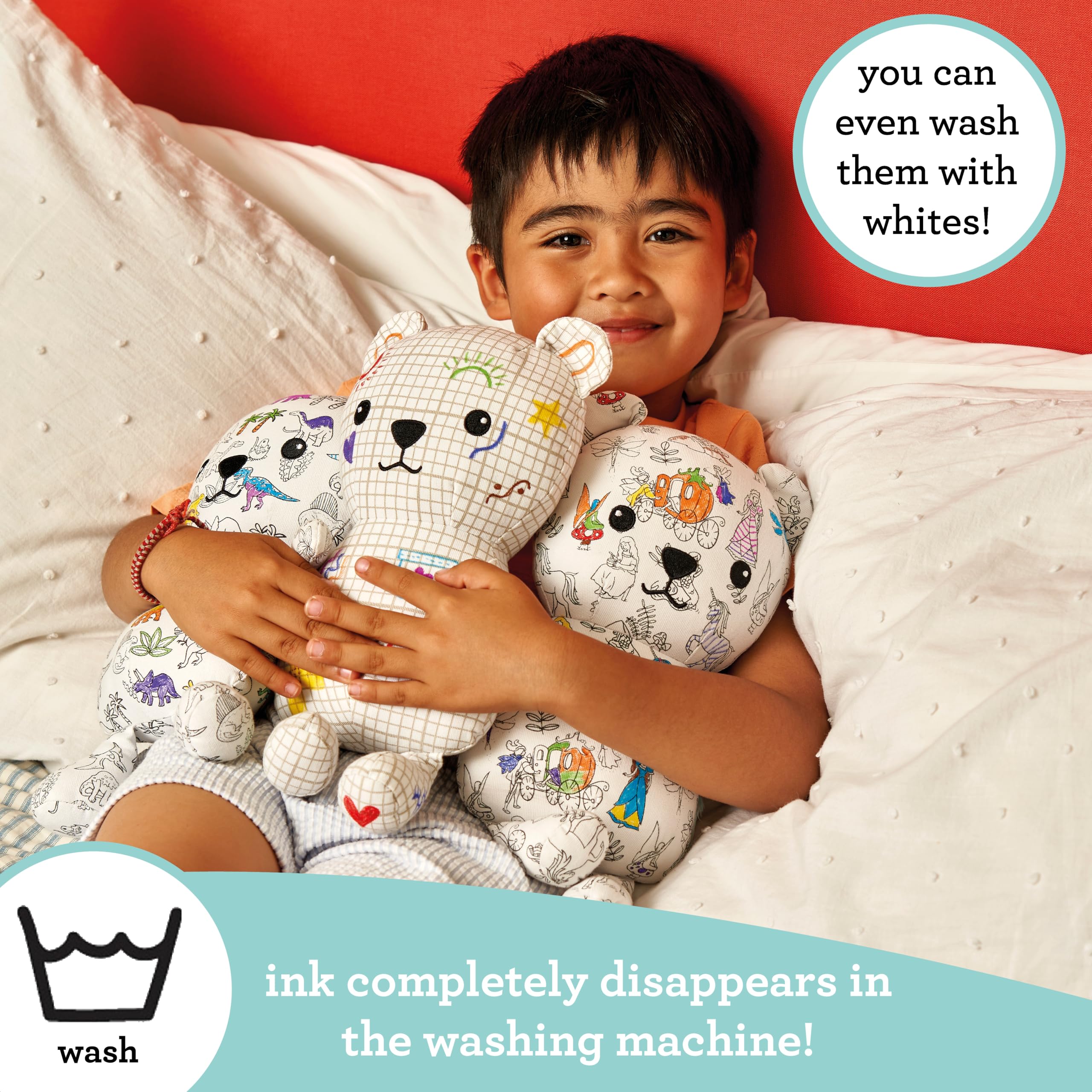 Gift-ready coloring bear ideal for parties and creative play among kids.