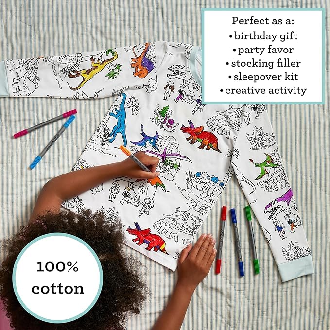 Soft 100% cotton fabric provides cozy sleepwear and comfy daytime lounging.
