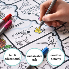eatsleepdoodle tablecloth set up for a party and group activity