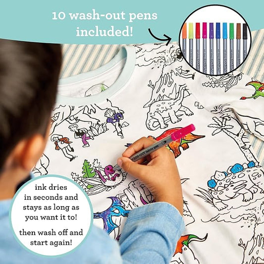 eatsleepdoodle washable markers included for mess-free coloring and reuse