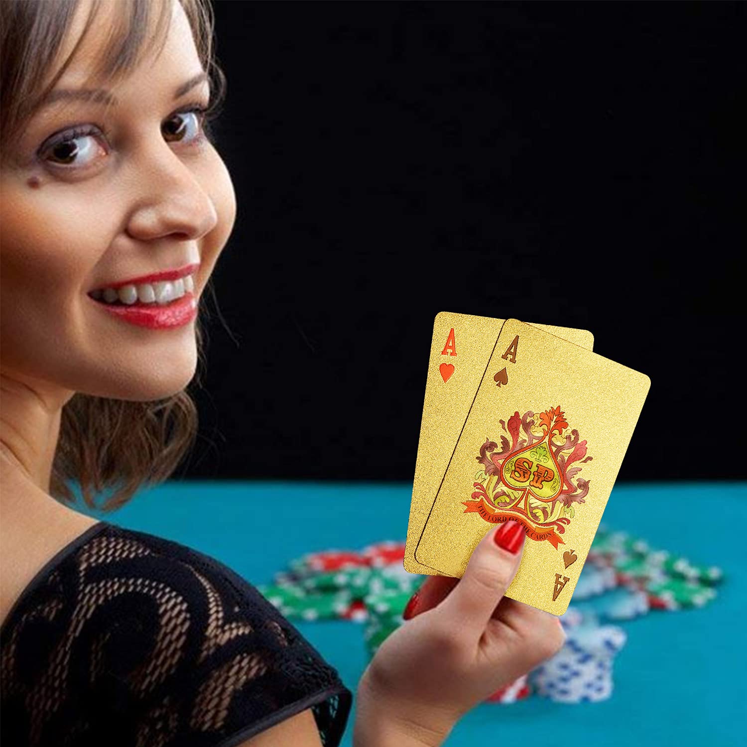 EAY Gold Deck's refraction texture shines under lights during play
