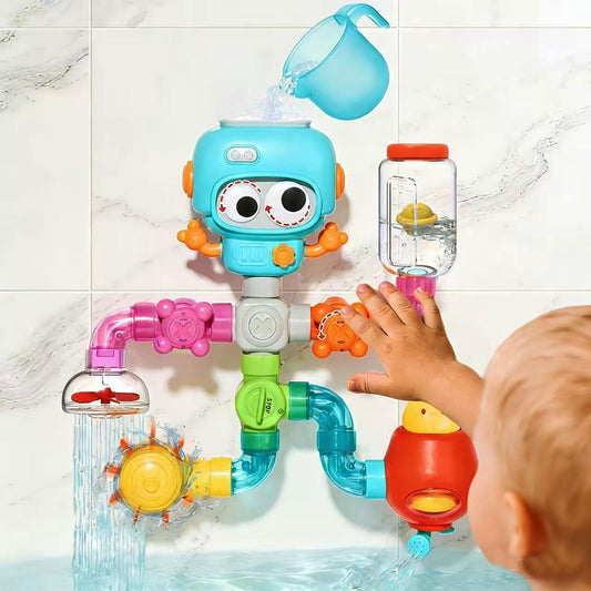 EazierWizter STEM bath toy set with pipes fosters creative play during tub time.