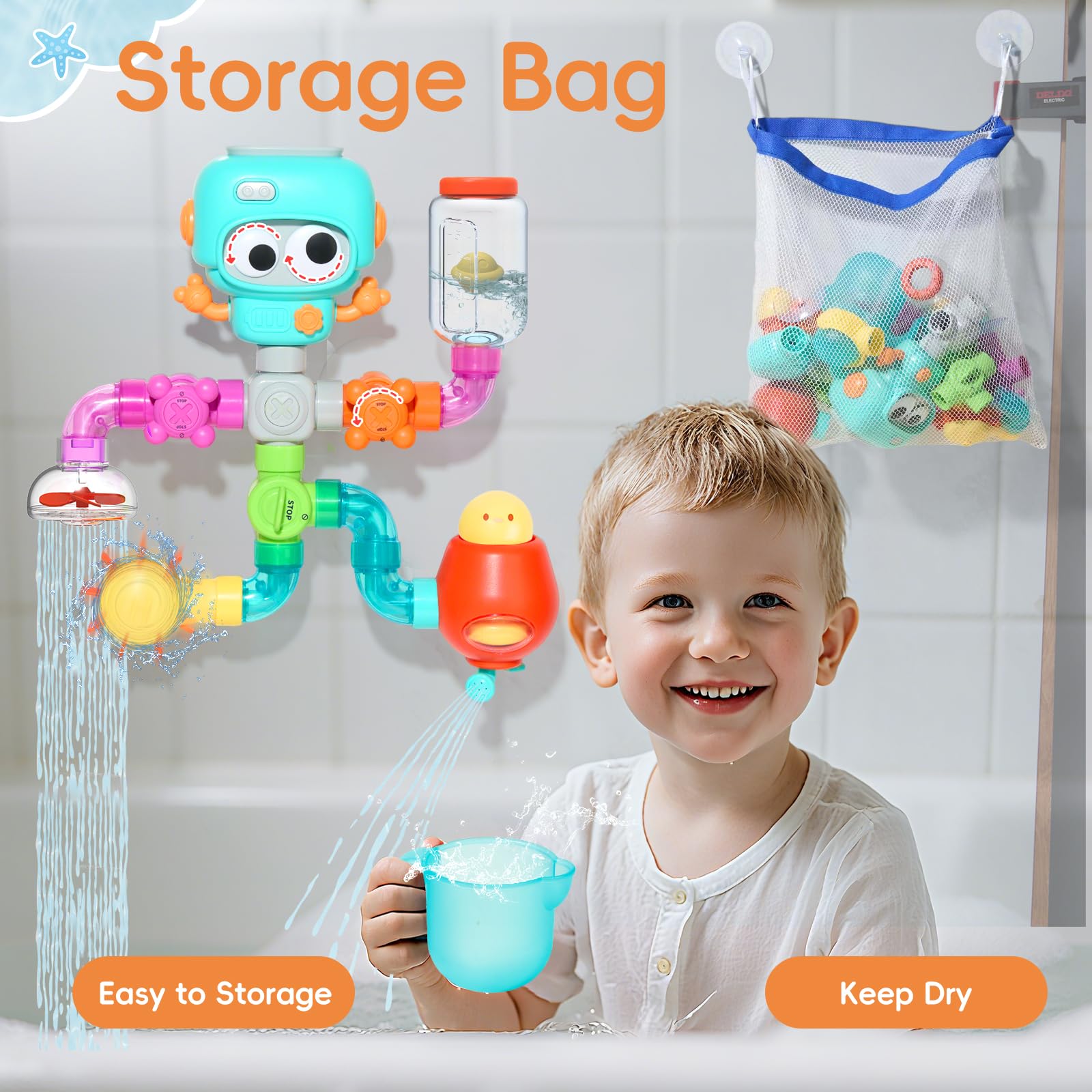 EazierWizter water-pressure play demonstrates cause-and-effect in tub time.