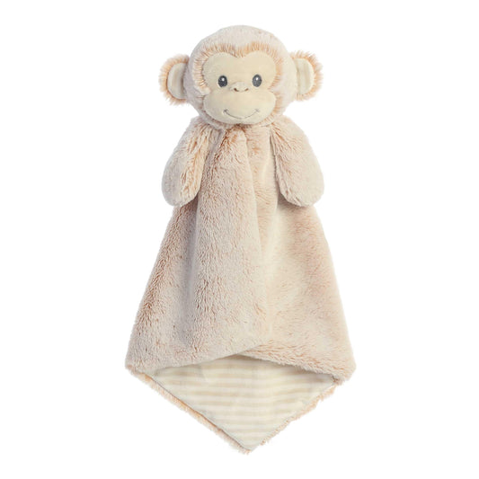 ebba Aurora Marlow Monkey cuddly toy with soft blanket for crib-time naps and bedtime comfort.